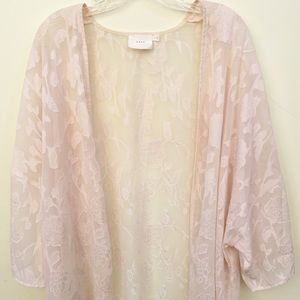 Lush open kimono fringe cardigan size Large